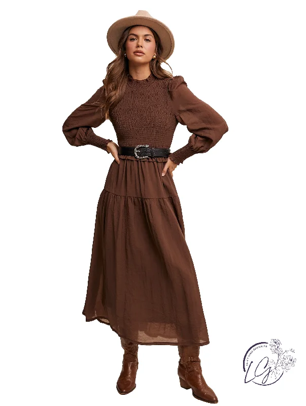 Overstock Colors Burn Ruffle Maxi Dress