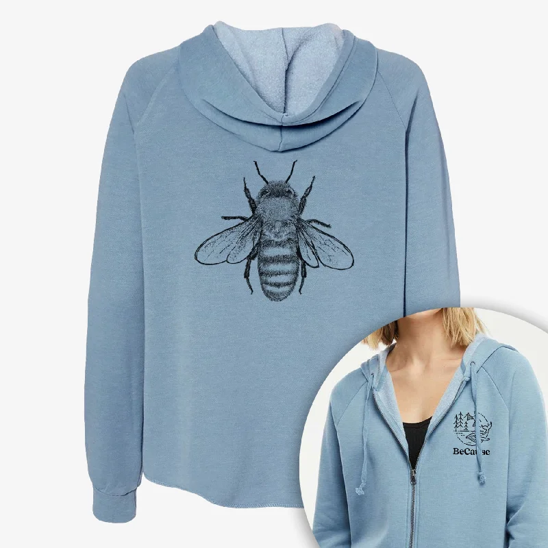 Apis Mellifera - Honey Bee - Women's Cali Wave Zip-Up Sweatshirt