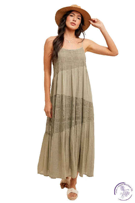 Today's Special Spring Blossoms Lace Maxi Dress