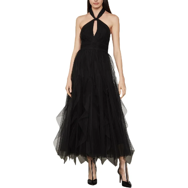 EVE Womens Tulle Halter Evening Dress