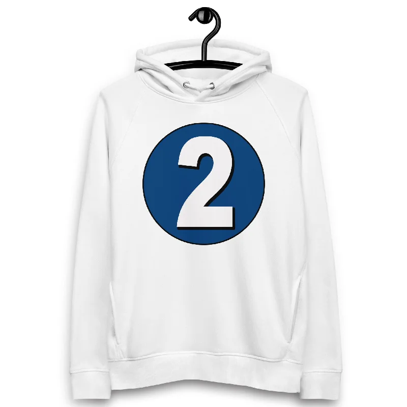 Exclusive Offers Unisex pullover hoodie: White on Navy Blue 2