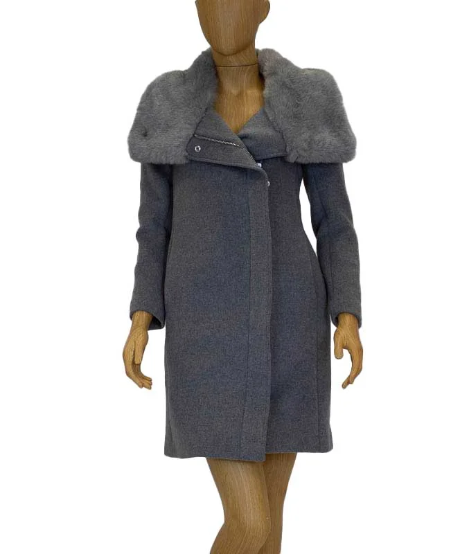 Today’s Deal Faux Fur Trim Peacoat
