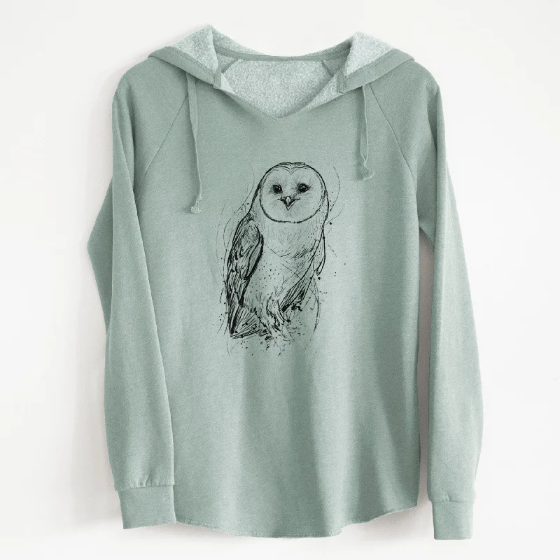 Super Sale Barn Owl - Tyto alba - Cali Wave Hooded Sweatshirt