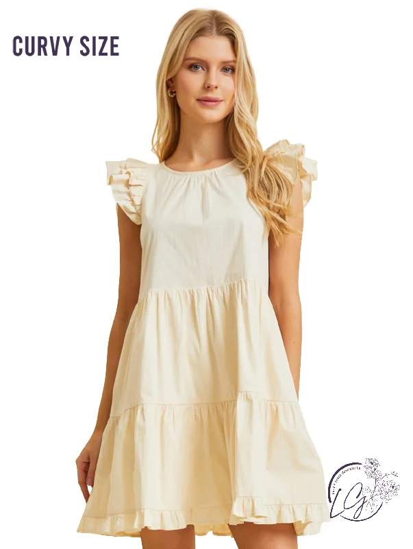 Early Access Curvy Romantic Ruffles Mini Dress