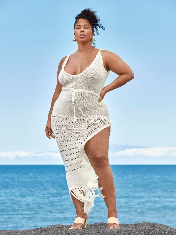 Deal Dash 'The Cover Up' Crochet Dress - Tabria Majors X FTF