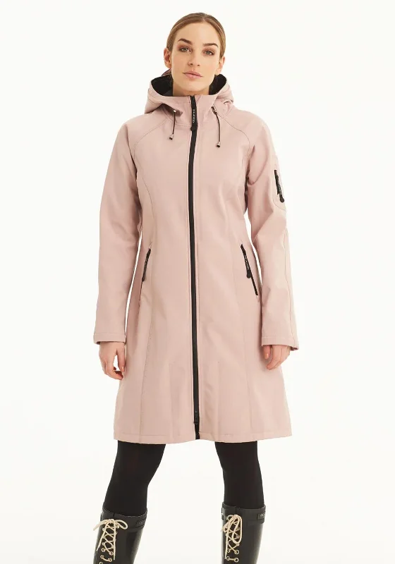Limited Time Offer Ilse Jacobsen Rain 37 Long Raincoat, Adobe Rose
