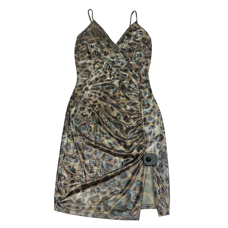 Amazing Deals Animal Print Dress Casual Short Clothes Mentor, Size M