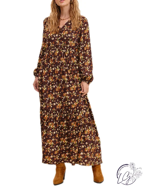 Price Meltdown Finally Fall Baby Doll Maxi dress