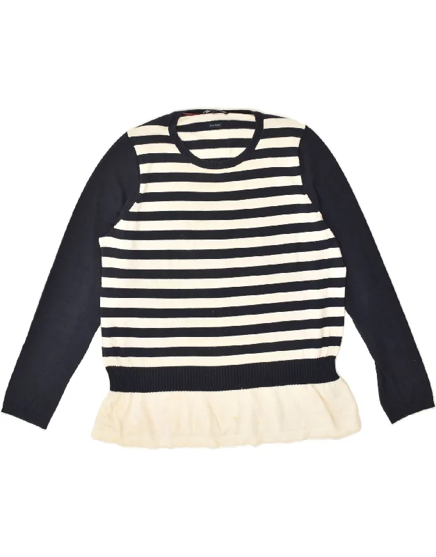 Can't Be Beat TOMMY HILFIGER Womens Crew Neck Jumper Sweater UK 18 XL Beige Striped