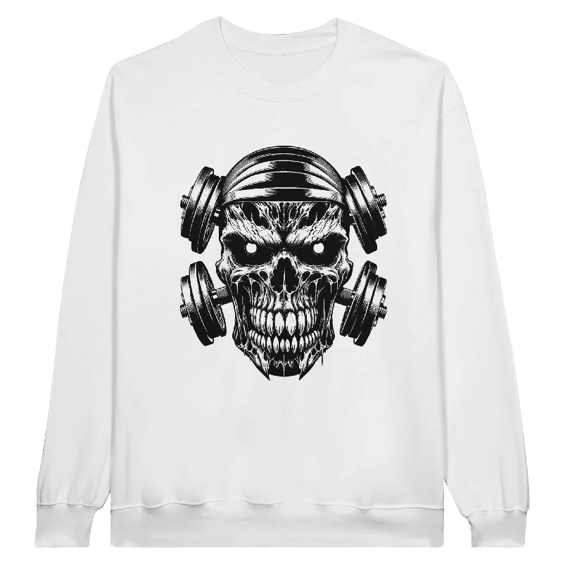 Fantastic Offers Skull Evil Barbells Unisex Crewneck Sweatshirt
