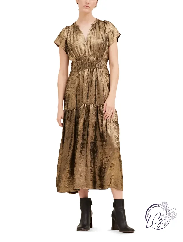 Price Drop Golden Hourglass Midi Dress