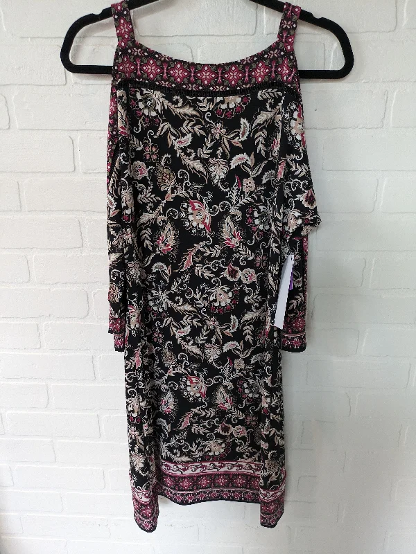 Online Only Floral Print Dress Casual Short White House Black Market, Size S