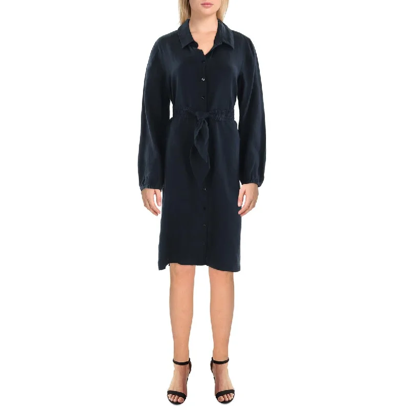 Womens Collared Above Knee Shirtdress