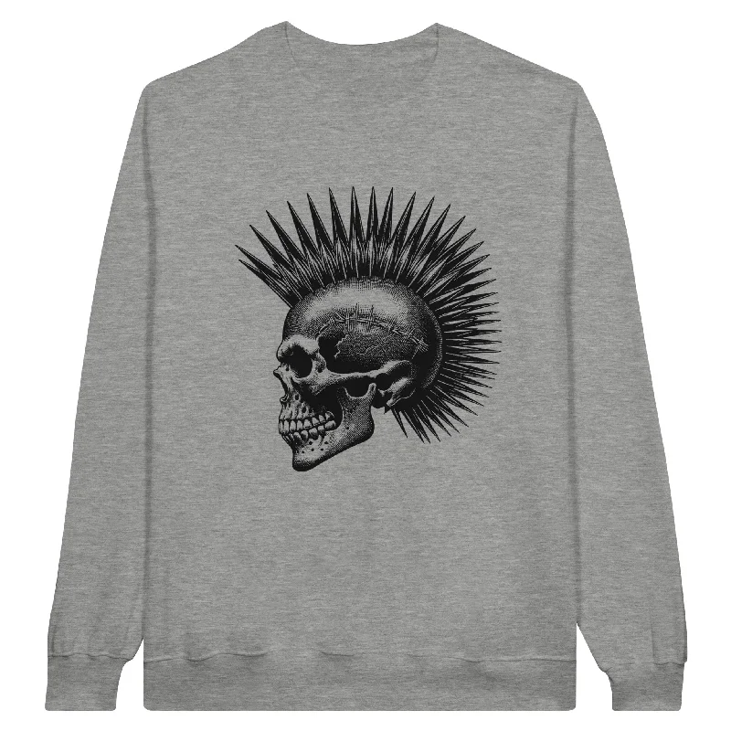 New Deals Punk Skull Unisex Crewneck Sweatshirt