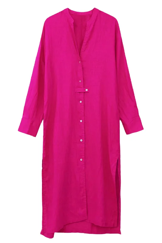 Extra Savings 'Ronda' Linen Buttoned Dress