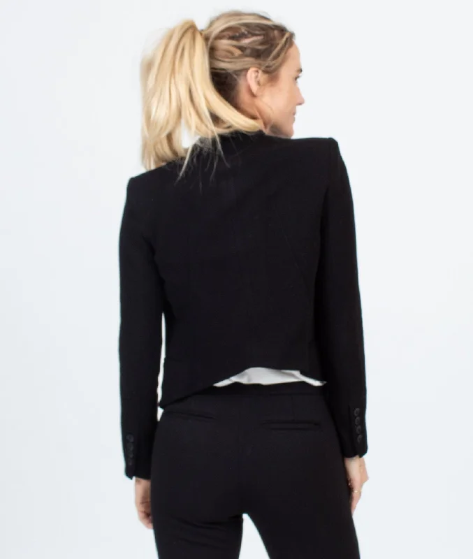 Great Bargains Cropped Tuxedo Blazer