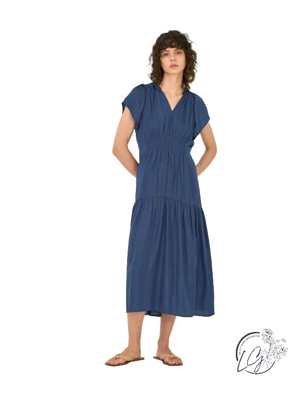 Deal Mania Grace In Simplicity Satin Midi Dress