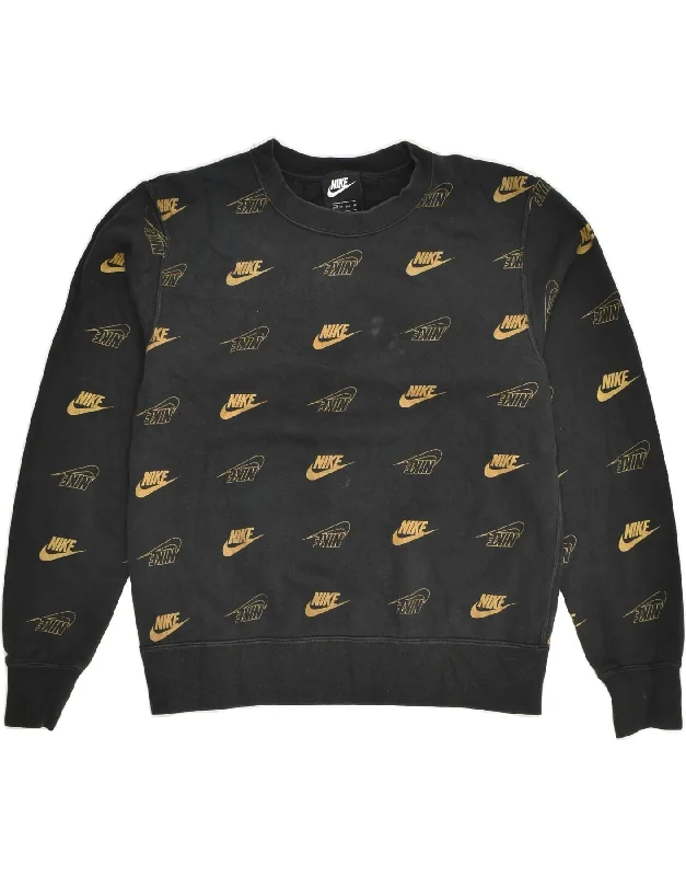 Great Deals NIKE Womens Sweatshirt Jumper UK 4 XS Black Cotton