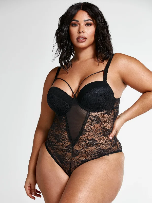 Special Price Deborah Strappy Lace Bodysuit