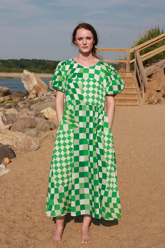 Deal Mania Green Imagination Midi Dress