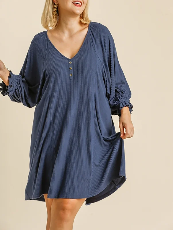 Reduced Prices Curvy Lift My Spirits Ribbed Dress