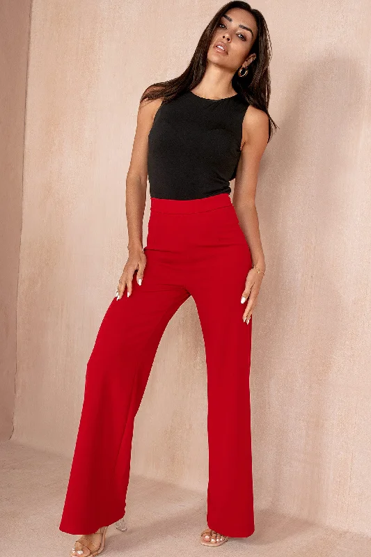 Sneak Peek Sale Oonagh Red Wide Leg Trousers
