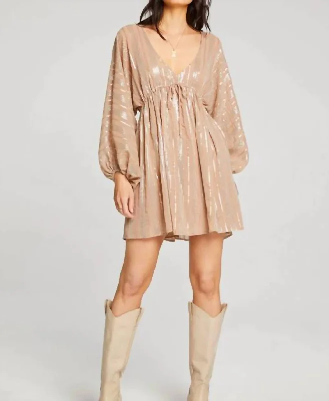 Neiman Mini Dress In Champagne