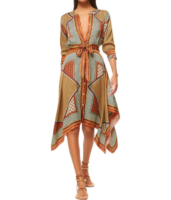 Solmaz Dress In Positano Scarf