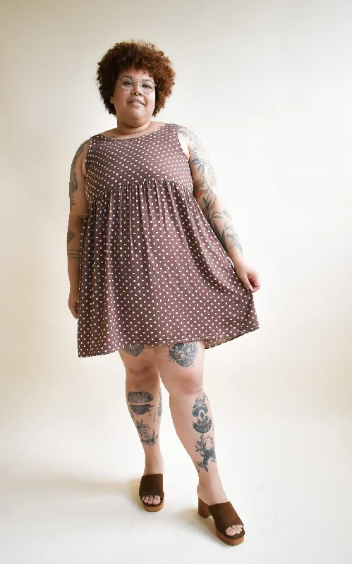 Super Sale Meredith Dress in Brown Dot * ONLY THREE LEFT!!!*