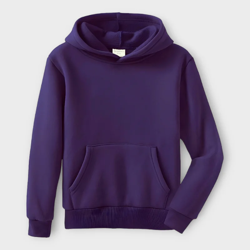 Sneak Peek Sale Winter Basic Purple Hoodie For Women's