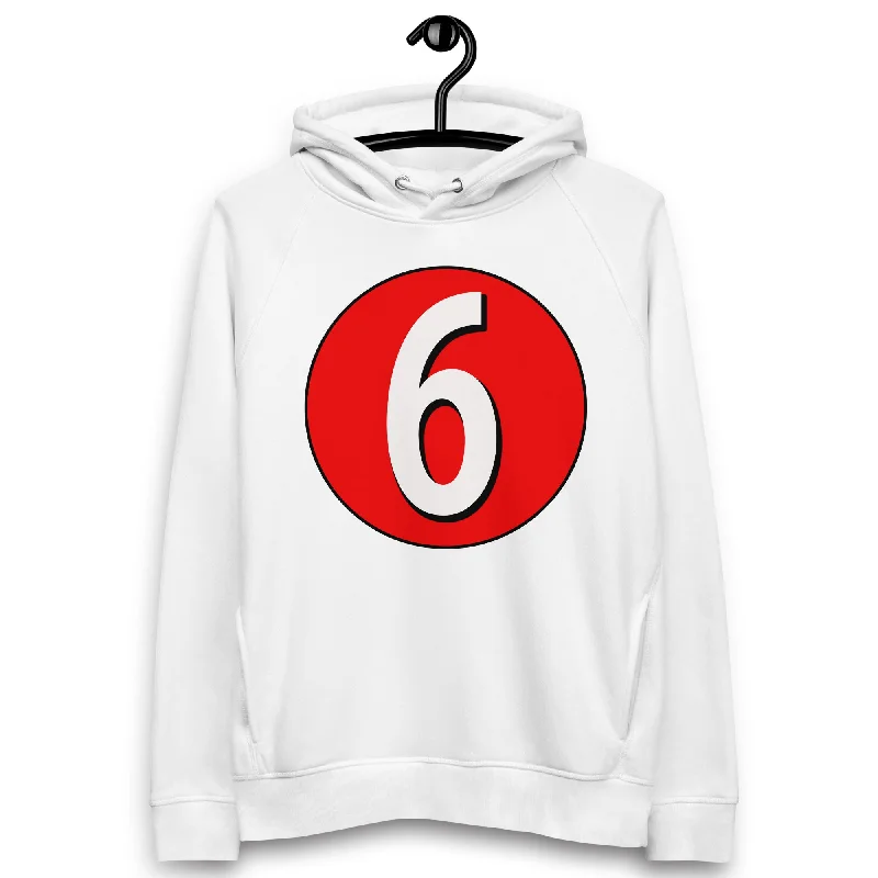 Unisex pullover hoodie: White in Red 6