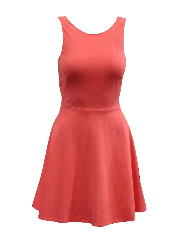 Kate Spade Ponte Bow Back Fit & Flare Dress in Pink Viscose