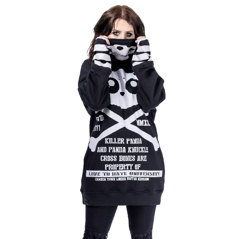 Super Sale CROSSBONE PANDA HOOD - BLACK/WHITE