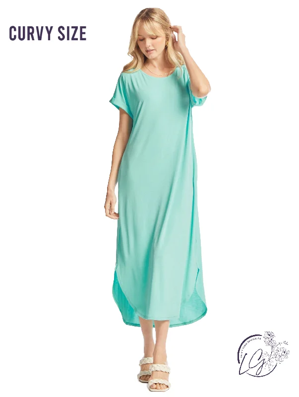 Final Markdown Curvy Solid Color Dress by Dear Scarlett
