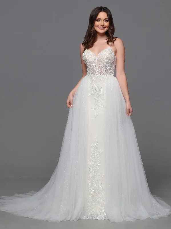 Value Deals Davinci Bridal 50843 Size 12 Ivory Sheer Beaded Wedding Dress Detachable Overskirt sequin Bridal Gown Value Deals Davinci Bridal 50843 Size 12 Ivory Sheer Beaded Wedding Dress Detachable Overskirt sequin Bridal Gown