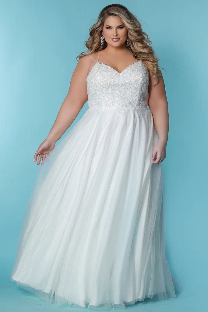 Friends and Family Sale Sydneys Closet SC5283 Dalia Ivory Bridal Dress