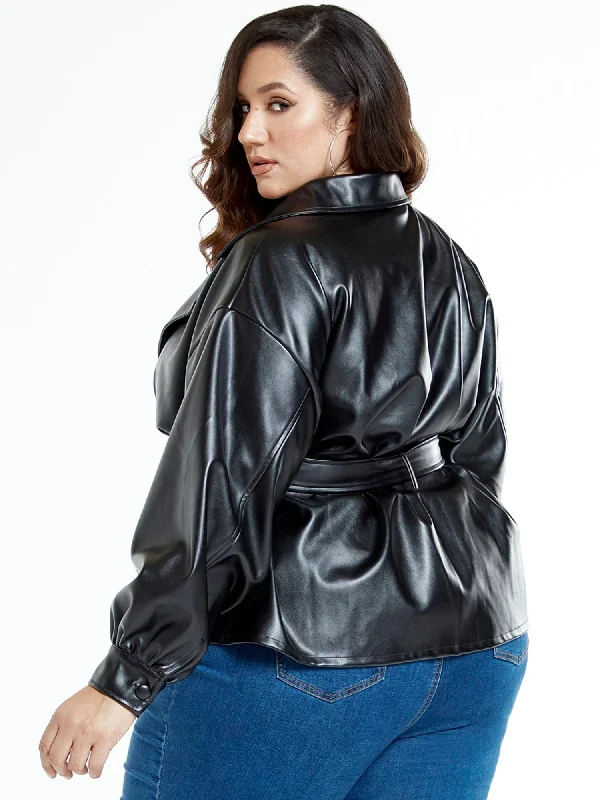 Act Fast Chelsea Peplum Belted Jacket