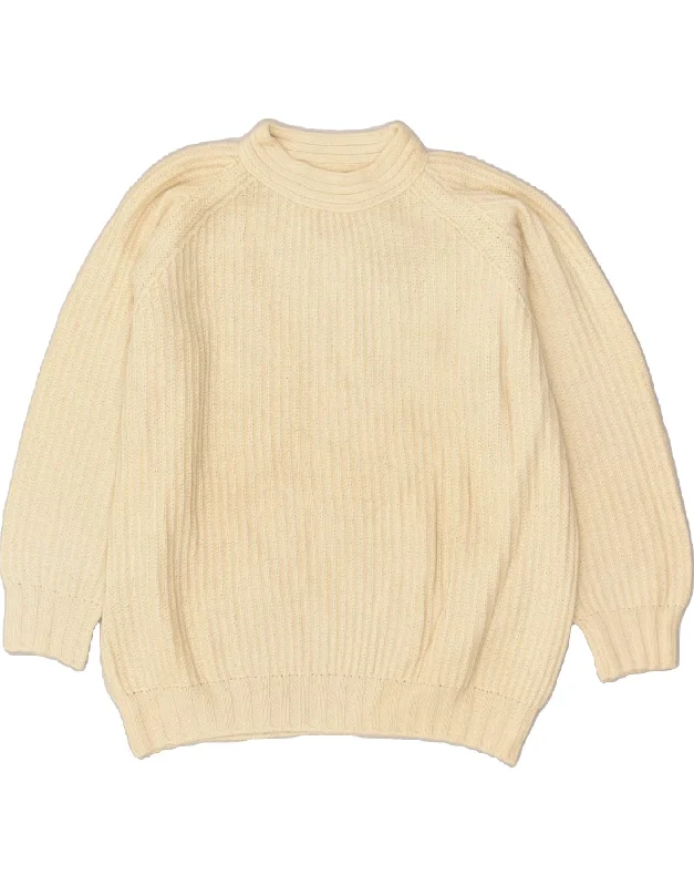 Special Promotion VINTAGE Womens Turtle Neck Jumper Sweater UK 18 XL Beige