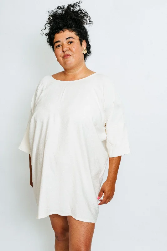 Discount Days Cream Woven Batwing Dress