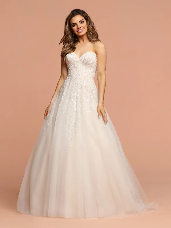 Davinci Bridal 50581 Embellished Tulle Ballgown Wedding Dress Sweetheart Strapless