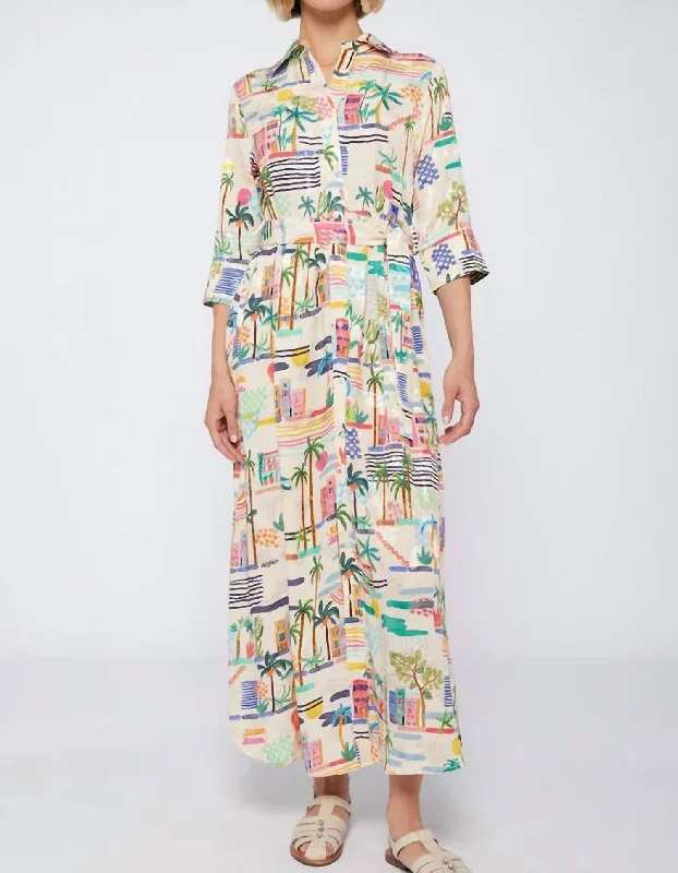 Natalia Shirt Dress In Multi